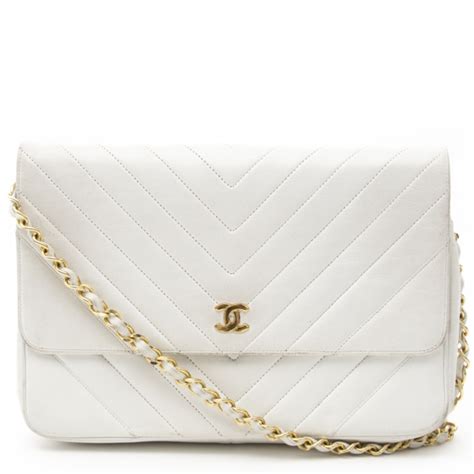 chanel chevron white